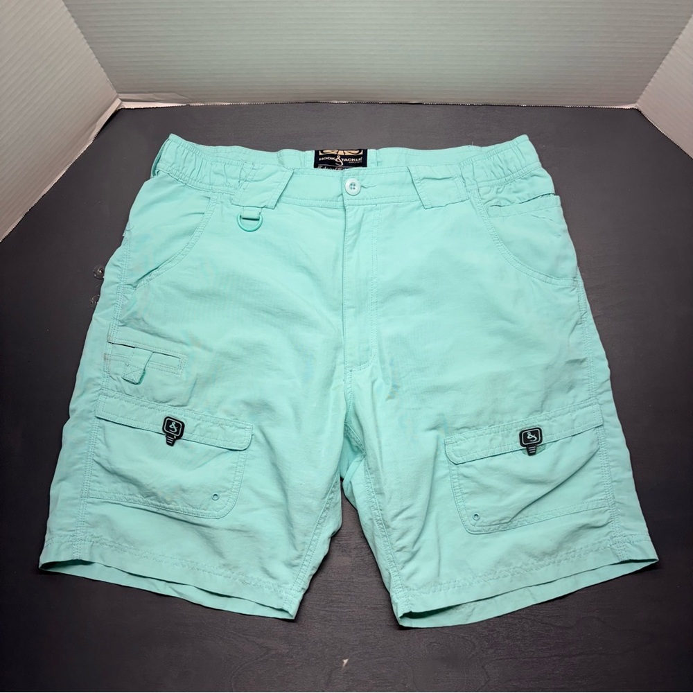 HOOK & TACKLE Outfitter Nylon Cargo Men's Shorts Sz 36